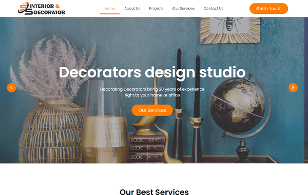 SS Interior Decorator WordPress Website Case Study